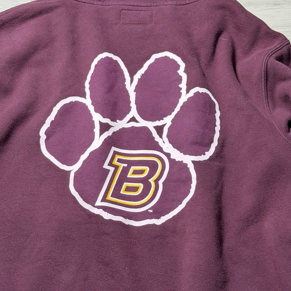 Vintage Bloomsburg University Hoodie Jansport Large Maroon Sweatshirt - Picture 8 of 9
